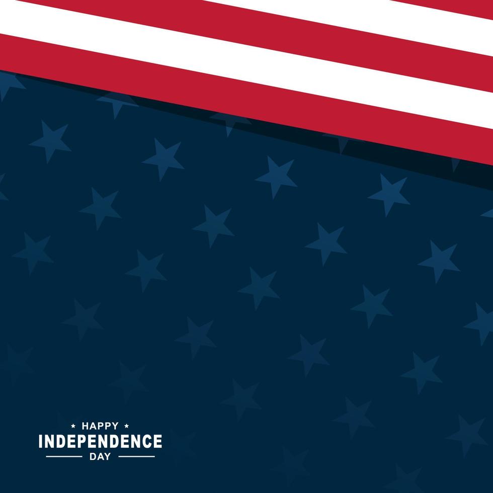 joyeux jour de l'indépendance le 4 juillet avec fond de drapeau américain vecteur