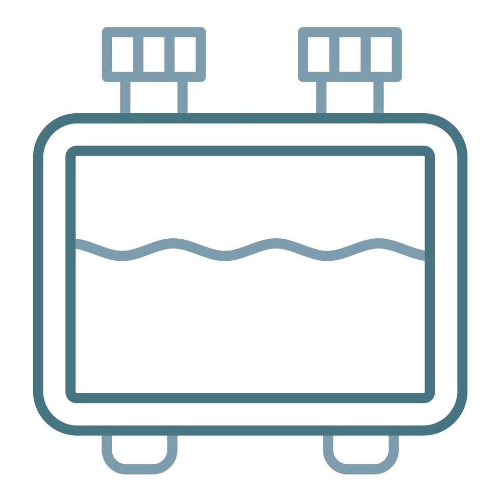 icône de ligne de réservoir deux couleurs vecteur