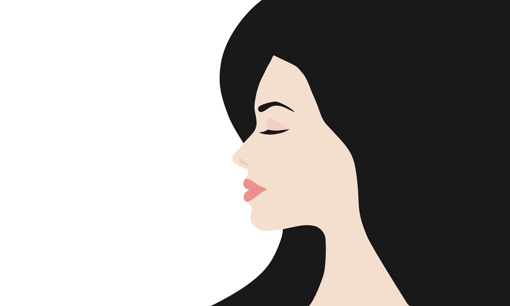 belle femme visage illustration vectorielle vecteur