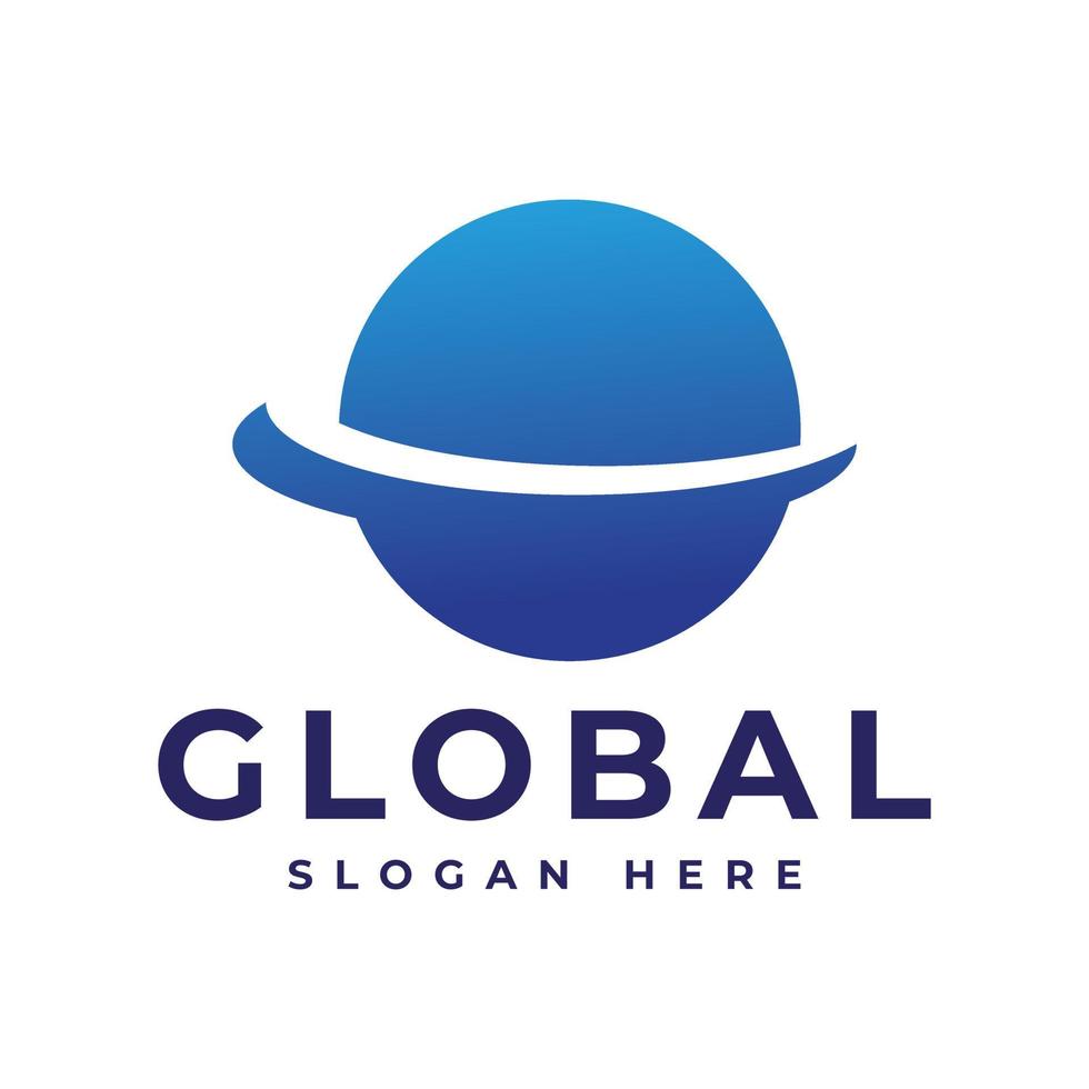 création de logo globe bleu vecteur