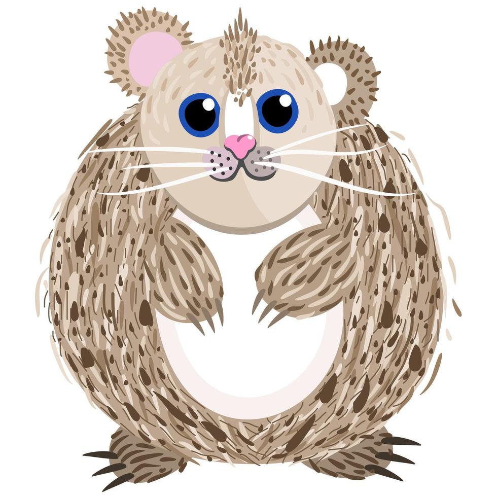 illustration vectorielle isolée de hamster. vecteur