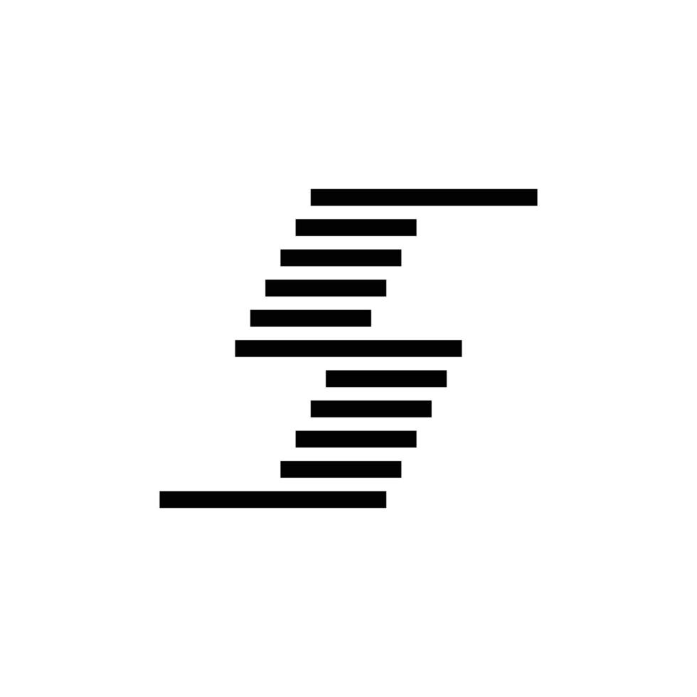 création de logo d'escalier lettre s vecteur