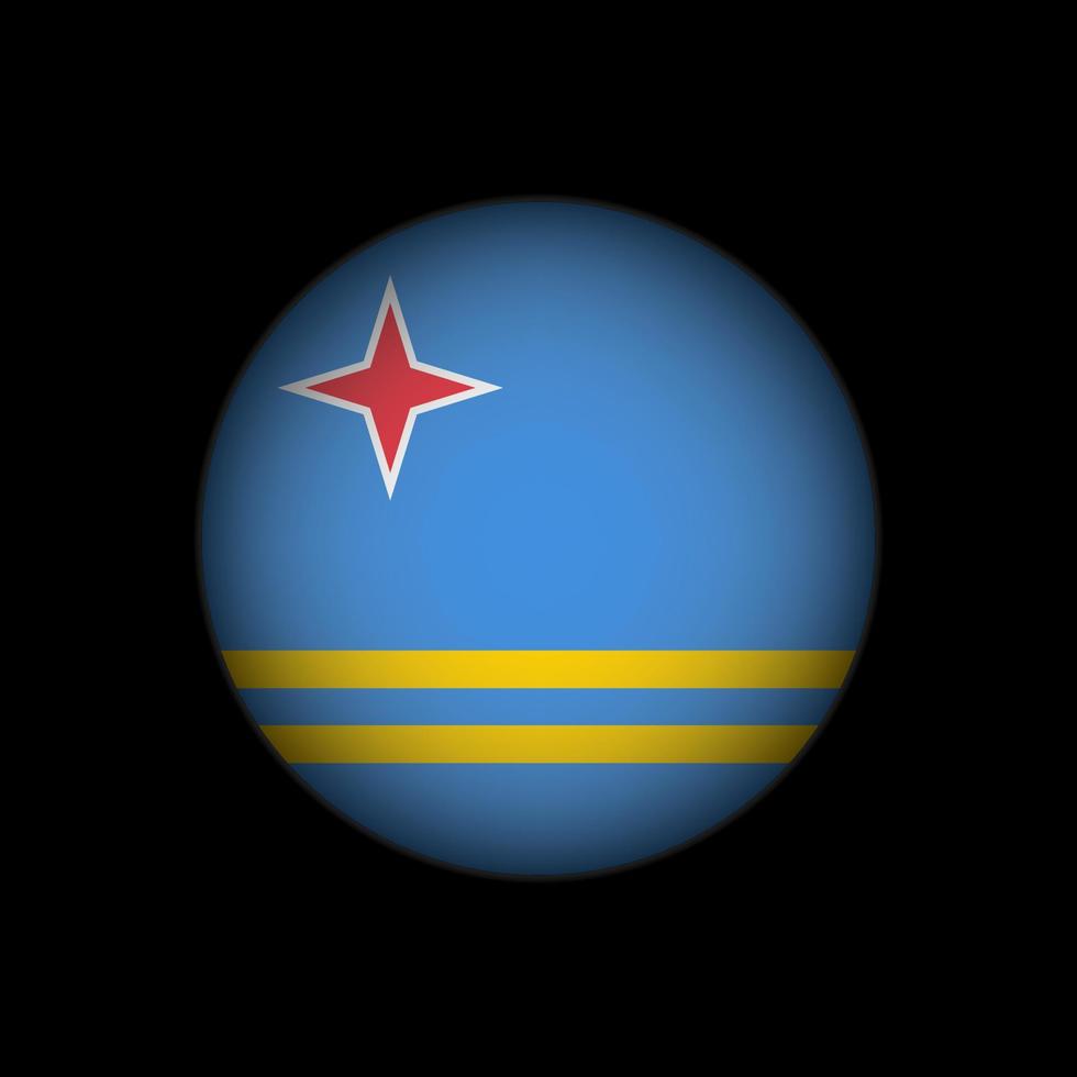 pays aruba. drapeau aruba. illustration vectorielle. vecteur