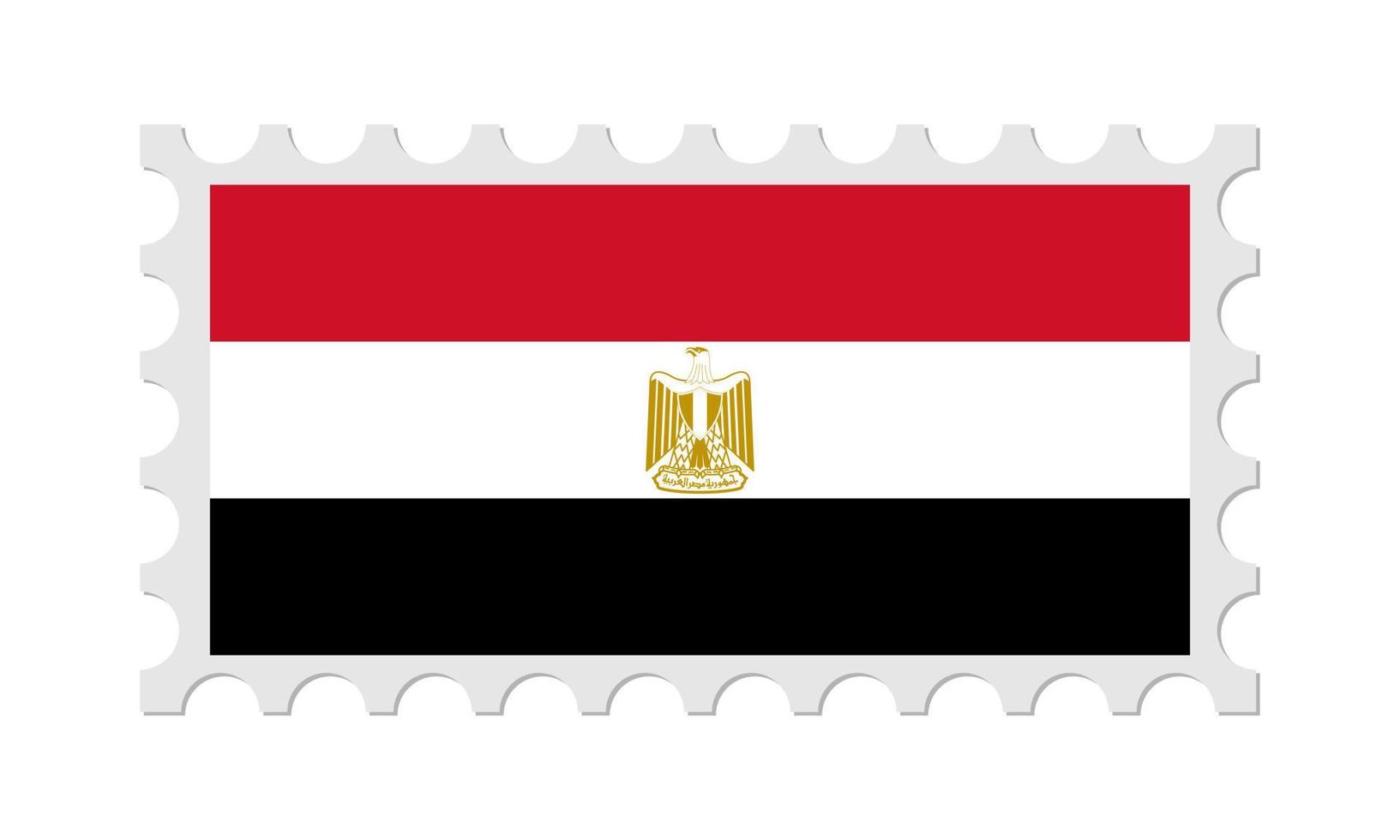 timbre-poste égyptien avec ombre. illustration vectorielle. vecteur