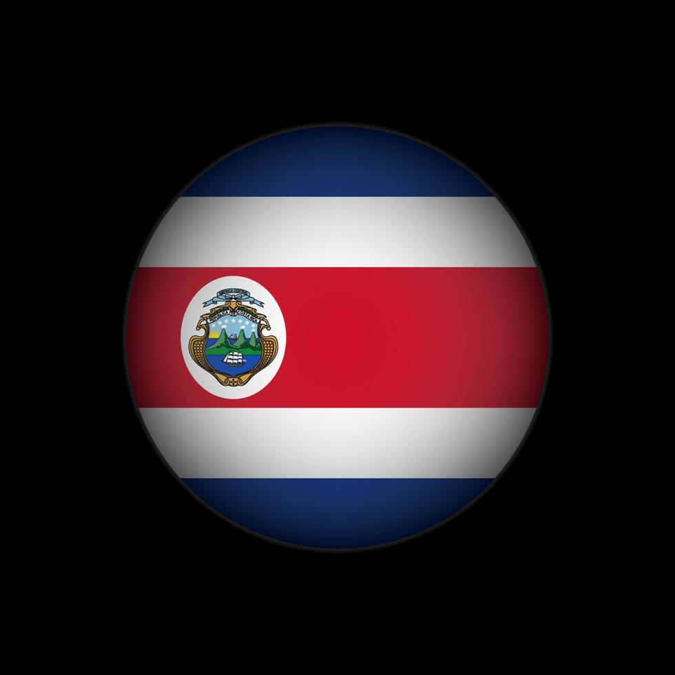 pays costa rica. drapeau du costa rica. illustration vectorielle. vecteur