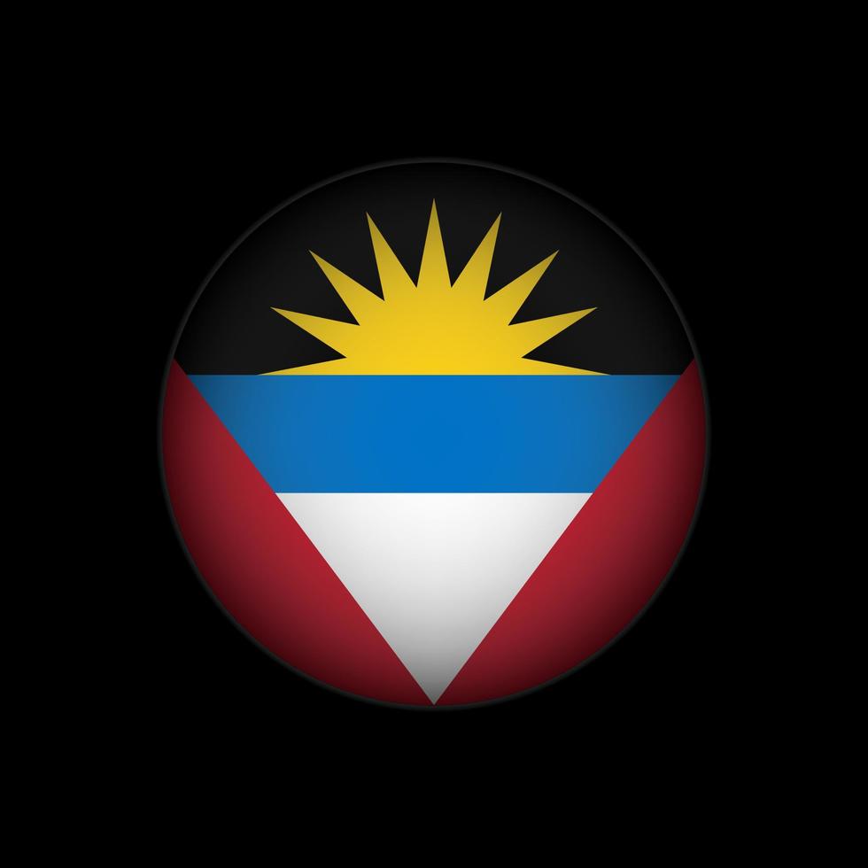 pays antigua et barbuda. drapeau antigua et barbuda. illustration vectorielle. vecteur