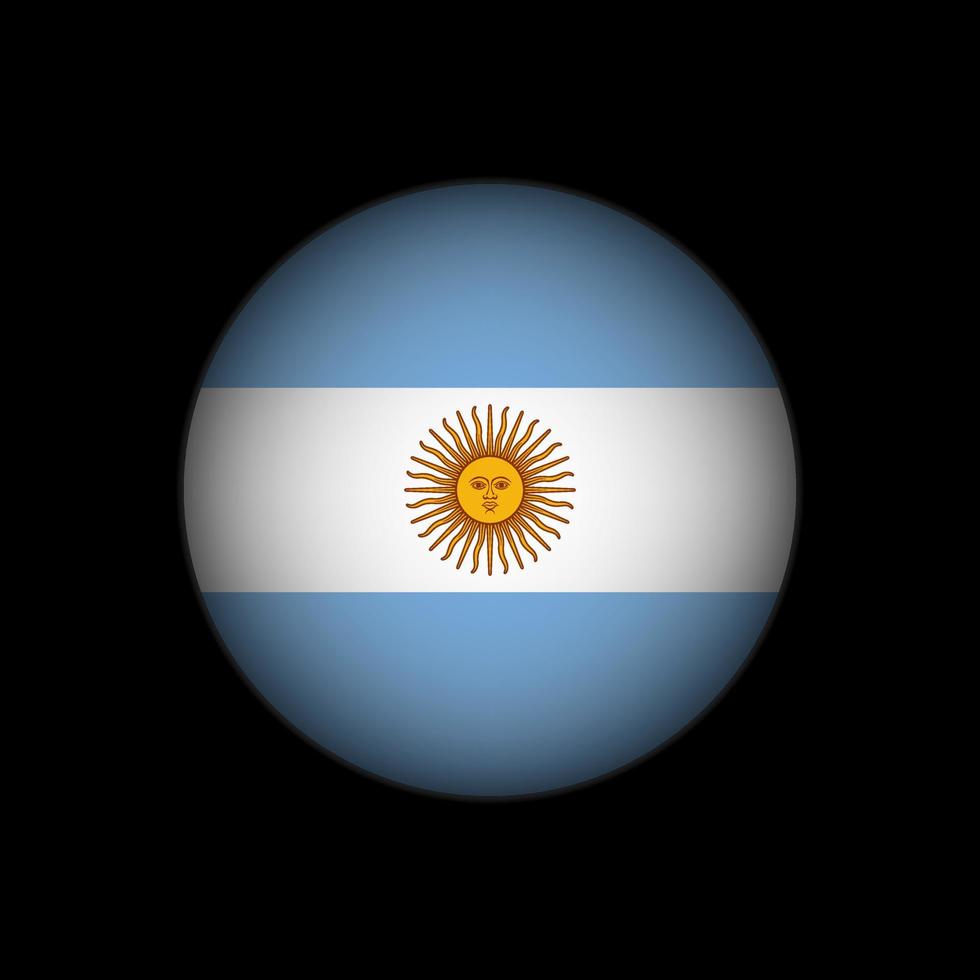 pays argentine. drapeau argentin. illustration vectorielle. vecteur