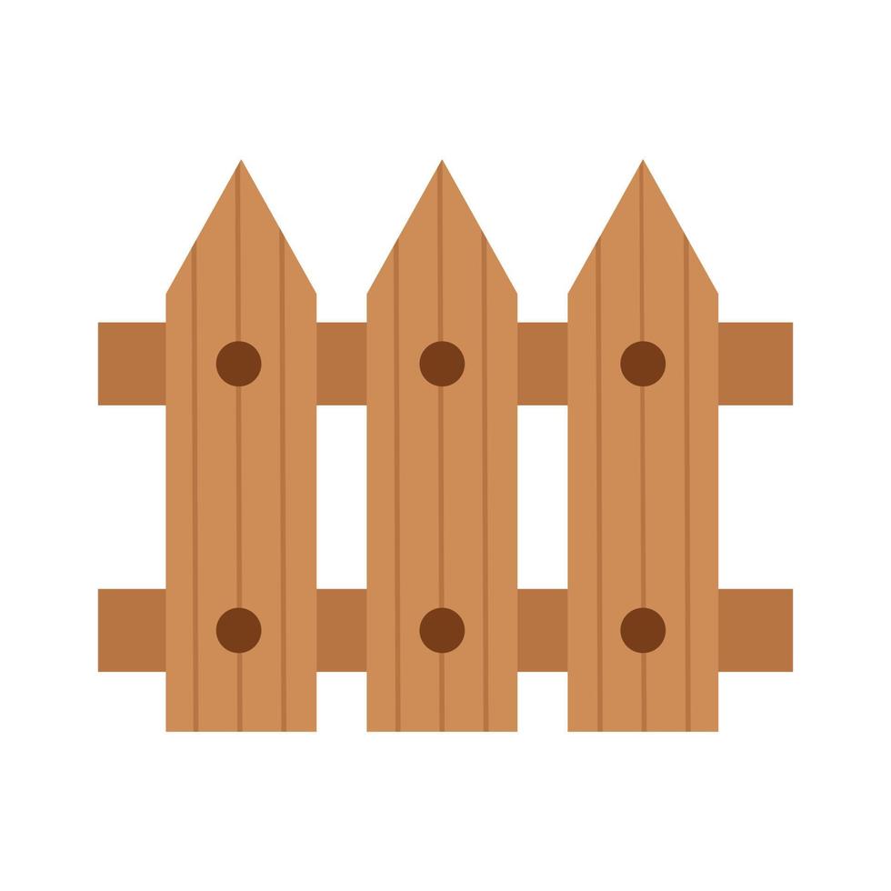 illustration vectorielle de clôture en bois isolée sur fond blanc. vecteur