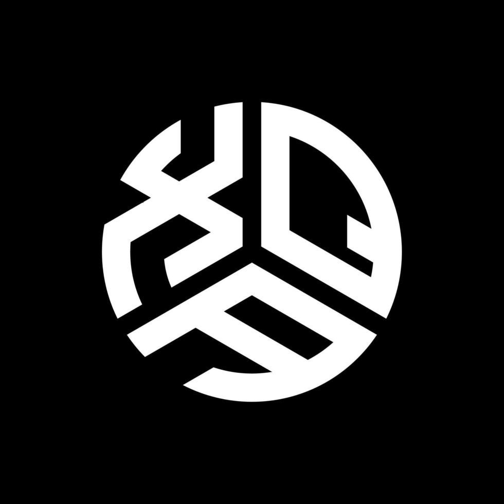 création de logo de lettre xqa sur fond noir. concept de logo de lettre initiales créatives xqa. conception de lettre xqa. vecteur