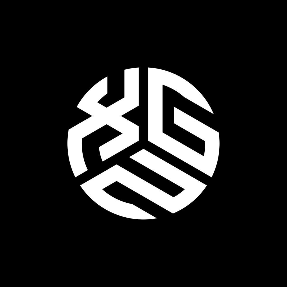 création de logo de lettre xgn sur fond noir. concept de logo de lettre initiales créatives xgn. conception de lettre xgn. vecteur