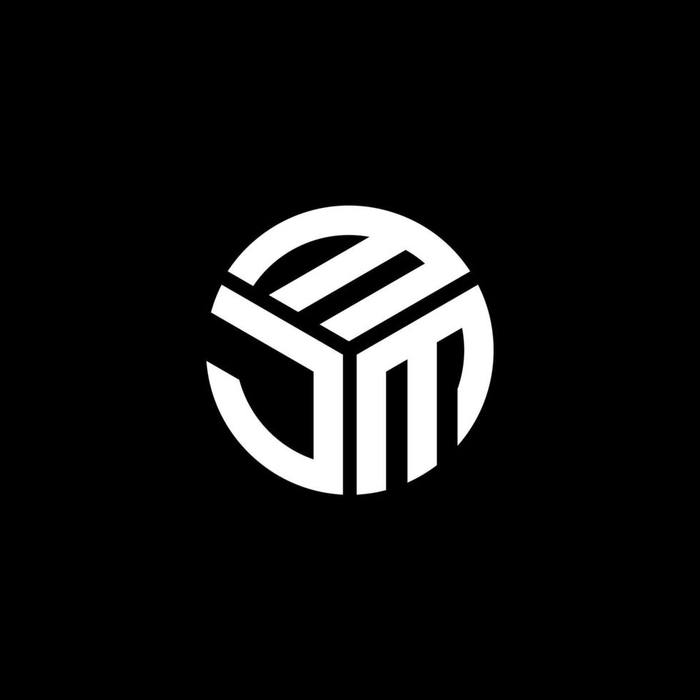 création de logo de lettre mjm sur fond noir. concept de logo de lettre initiales créatives mjm. conception de lettre mjm. vecteur