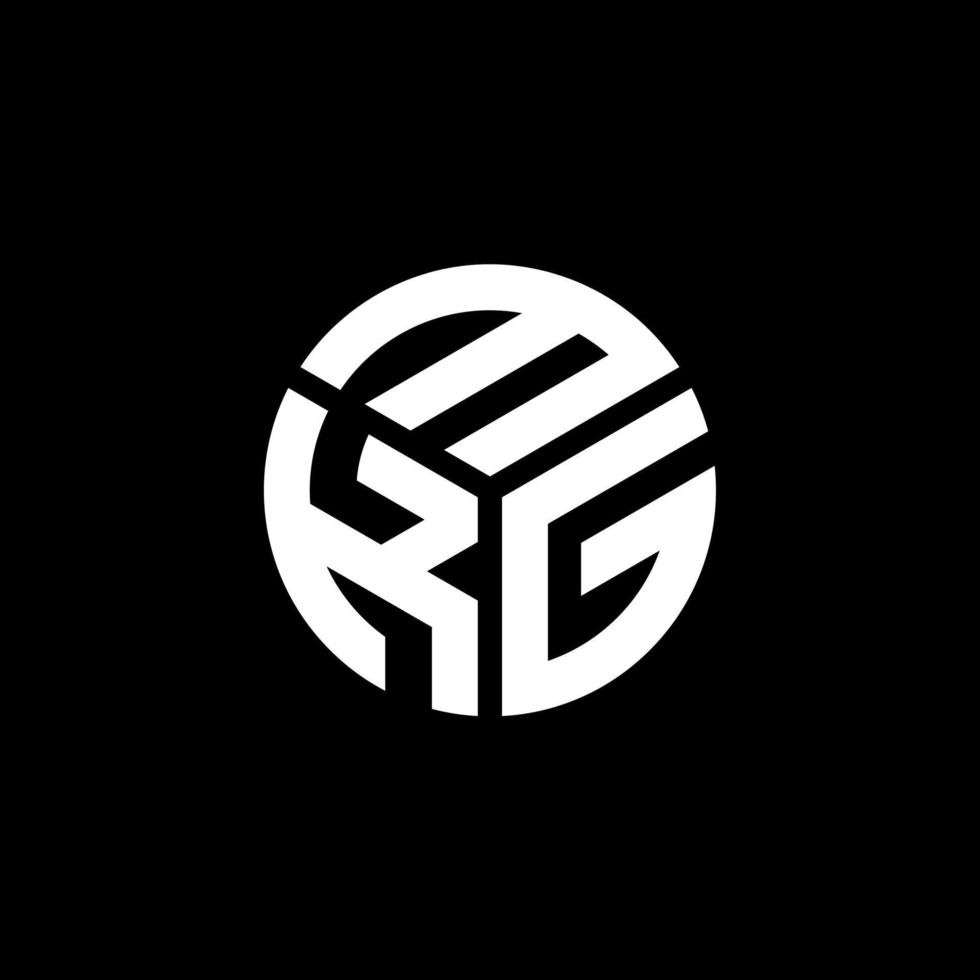 création de logo de lettre mkg sur fond noir. concept de logo de lettre initiales créatives mkg. conception de lettre mkg. vecteur