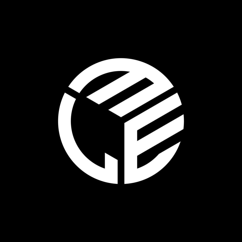 création de logo de lettre mle sur fond noir. concept de logo de lettre initiales créatives mle. conception de lettre mle. vecteur