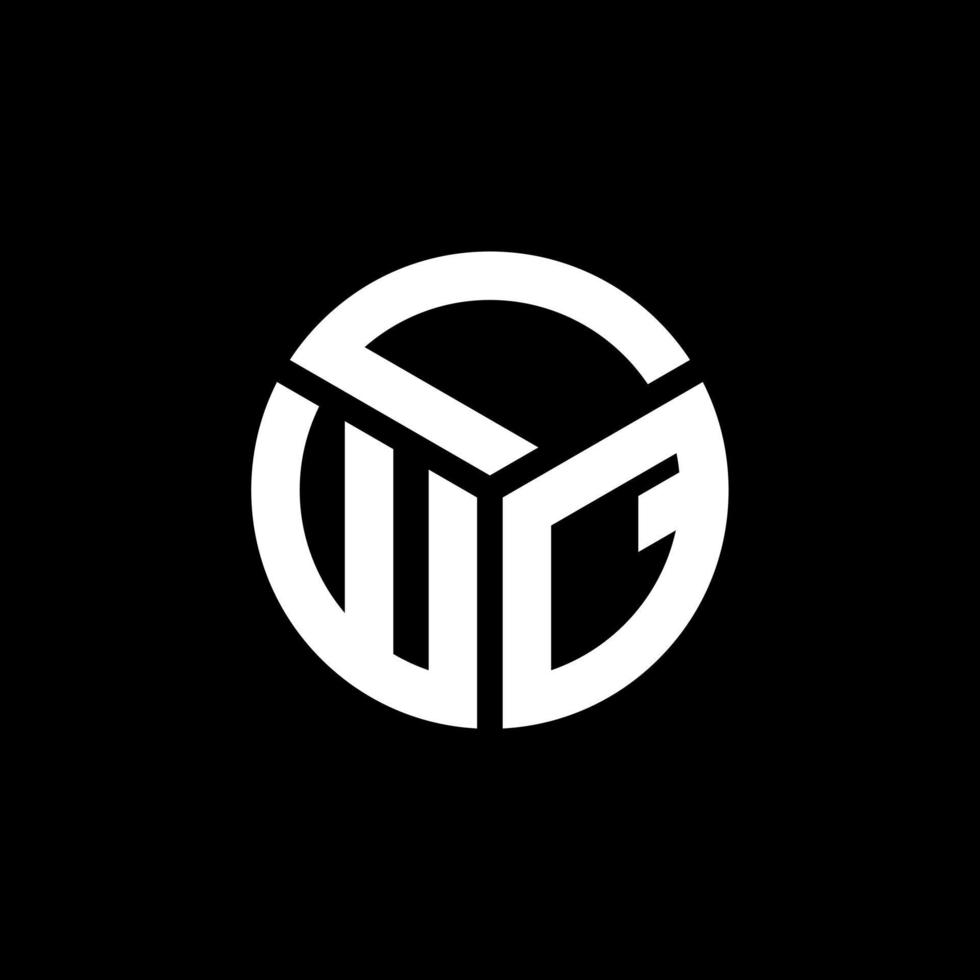 création de logo de lettre lwq sur fond noir. concept de logo de lettre initiales créatives lwq. conception de lettre lwq. vecteur