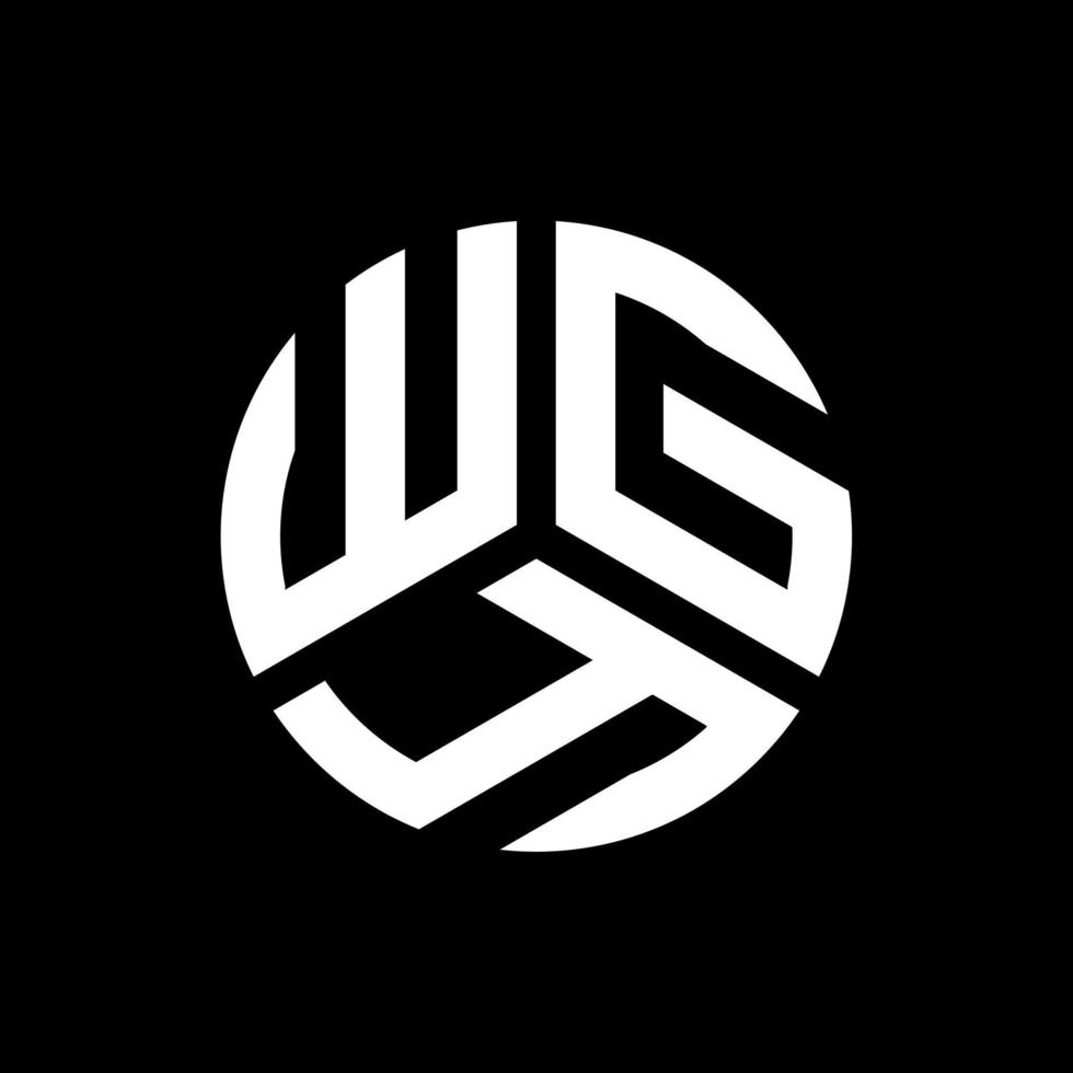création de logo de lettre wgx sur fond noir. concept de logo de lettre initiales créatives wgx. conception de lettre wgx. vecteur