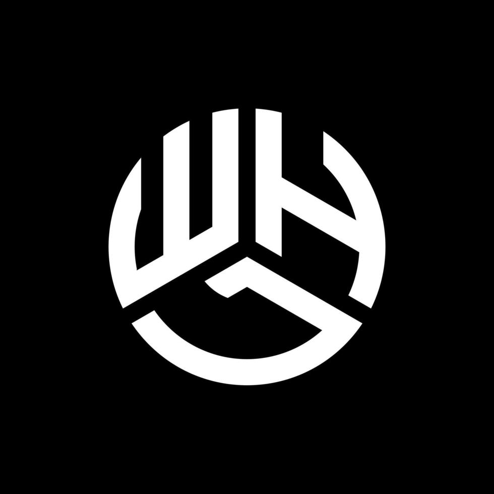 création de logo de lettre whl sur fond noir. wl concept de logo de lettre initiales créatives. conception de lettre whl. vecteur