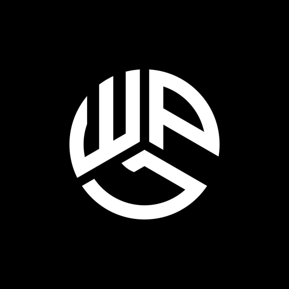 création de logo de lettre wpl sur fond noir. concept de logo de lettre initiales créatives wpl. conception de lettre wpl. vecteur