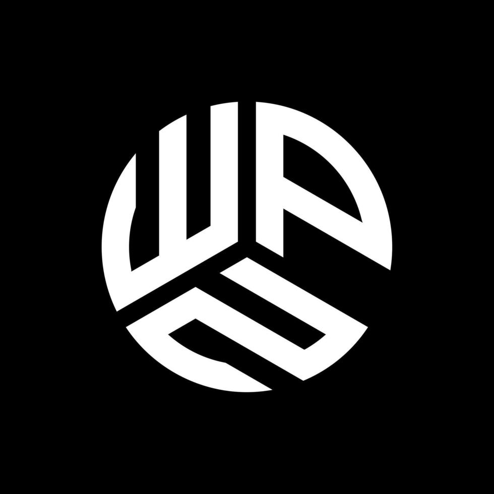 création de logo de lettre wpn sur fond noir. concept de logo de lettre initiales créatives wpn. conception de lettre wpn. vecteur
