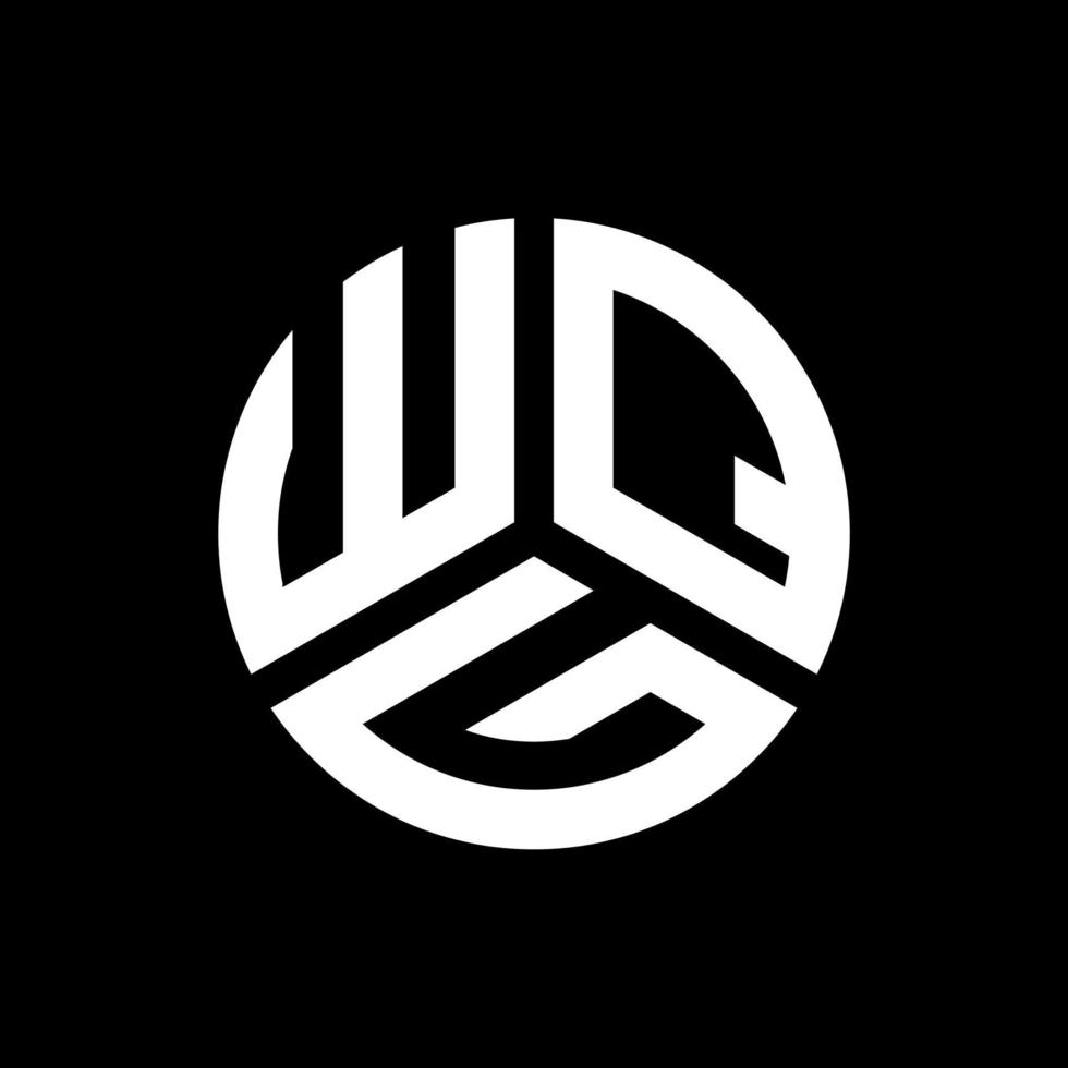création de logo de lettre wqg sur fond noir. concept de logo de lettre initiales créatives wqg. conception de lettre wqg. vecteur