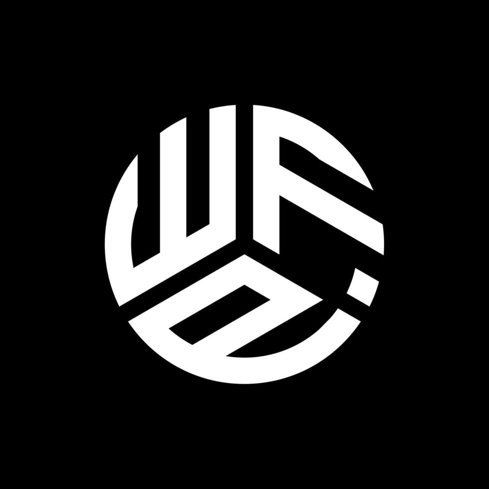 création de logo de lettre wfp sur fond noir. concept de logo de lettre initiales créatives wfp. conception de lettre wfp. vecteur