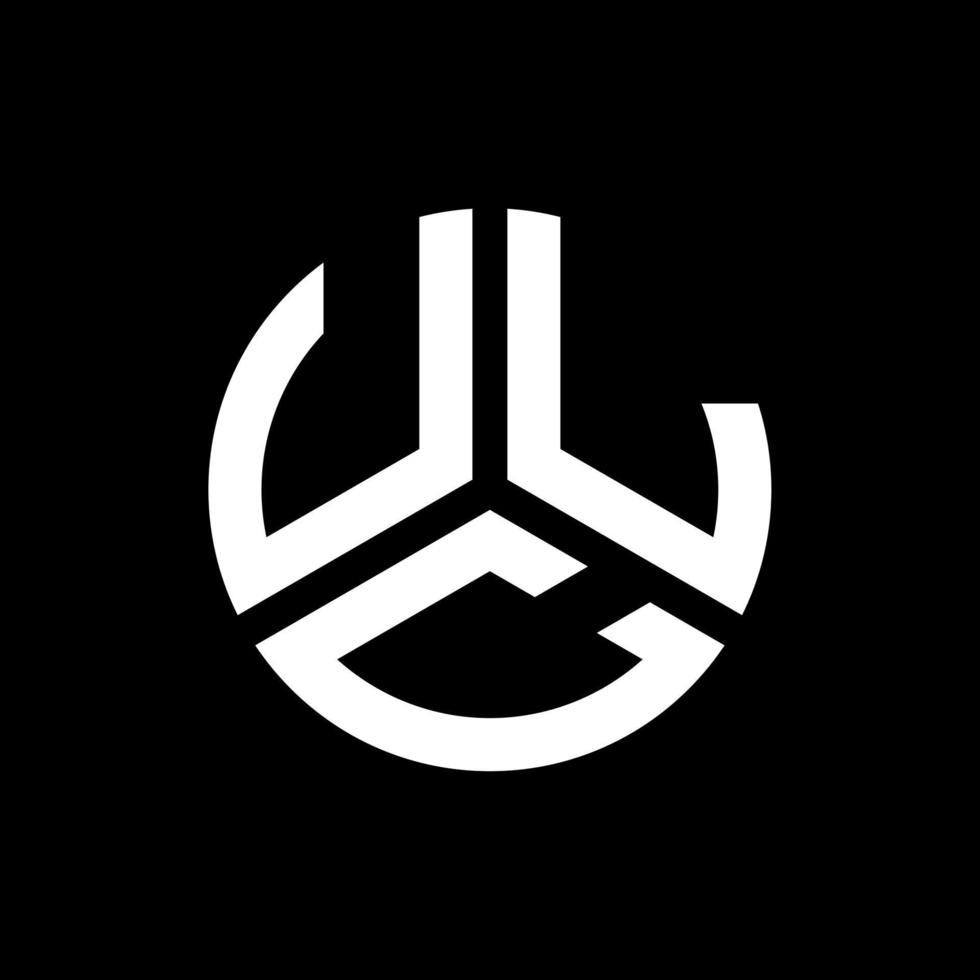 création de logo de lettre ulc sur fond noir. concept de logo de lettre initiales créatives ulc. conception de lettre ulc. vecteur