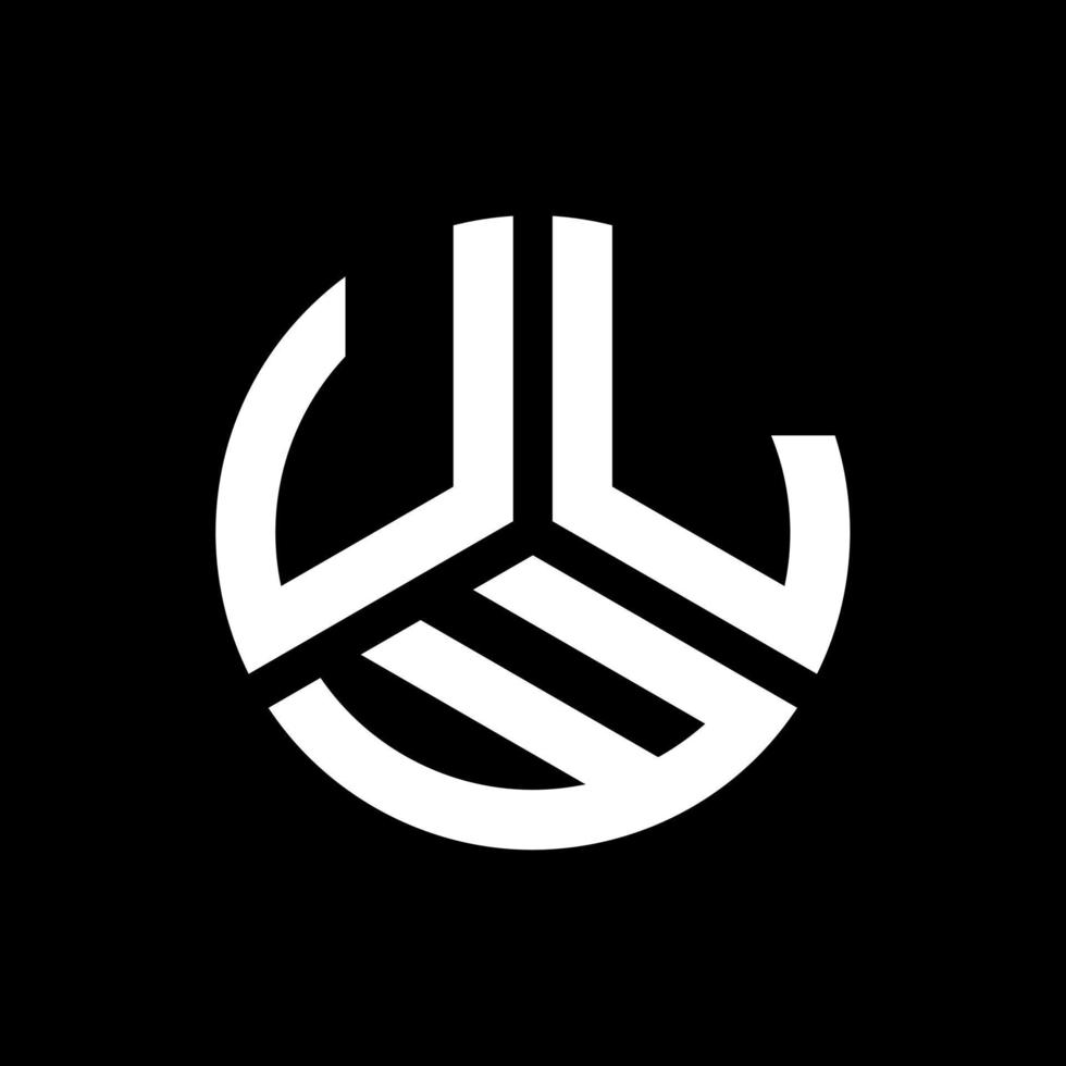 création de logo de lettre ulw sur fond noir. concept de logo de lettre initiales créatives ulw. conception de lettre ulw. vecteur