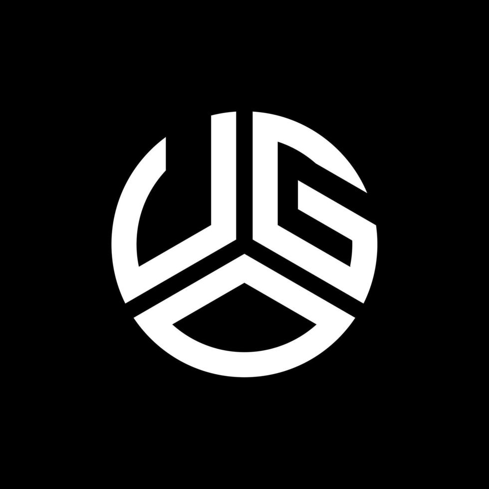 création de logo de lettre ugo sur fond noir. concept de logo de lettre initiales créatives ugo. conception de lettre ugo. vecteur