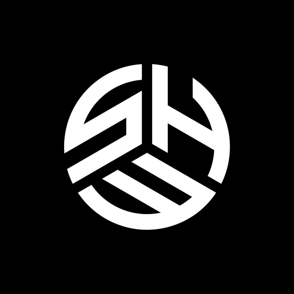 création de logo de lettre shw sur fond noir. concept de logo de lettre initiales créatives shw. conception de lettre shw. vecteur