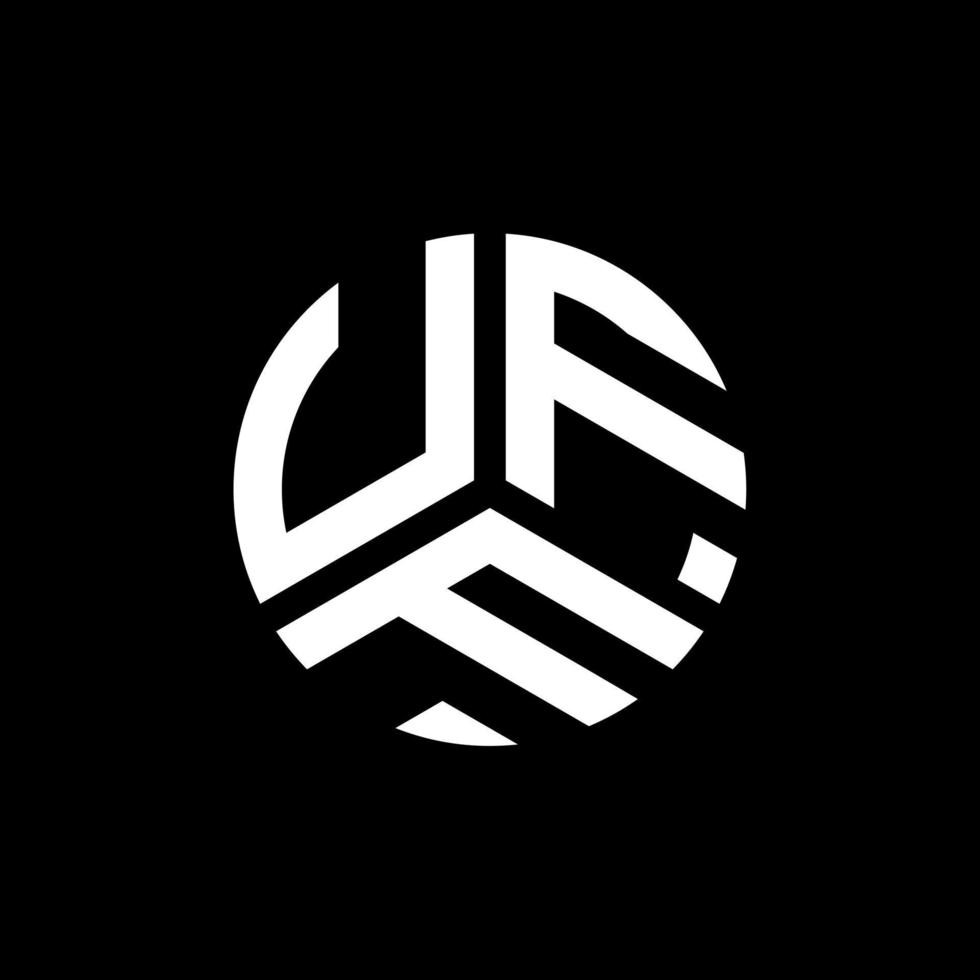 création de logo de lettre uff sur fond noir. concept de logo de lettre initiales créatives uff. conception de lettre uff. vecteur