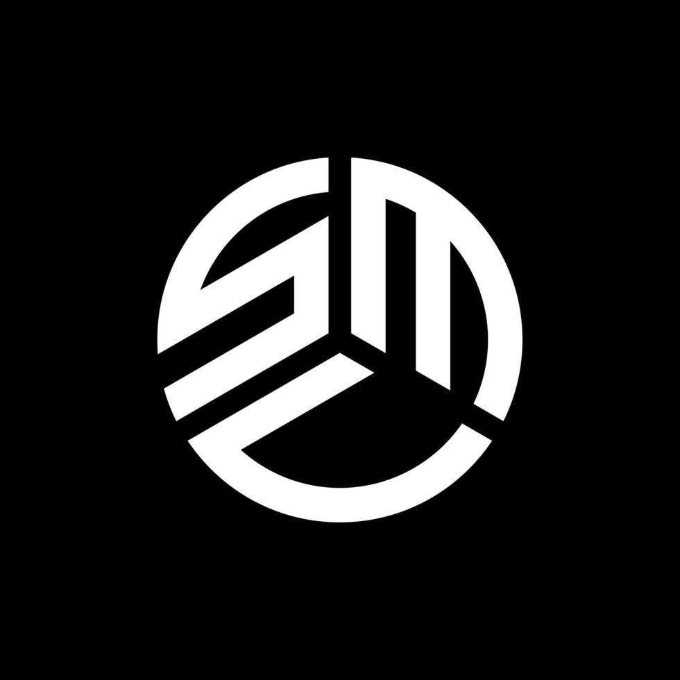 création de logo de lettre smv sur fond noir. concept de logo de lettre initiales créatives smv. conception de lettre smv. vecteur