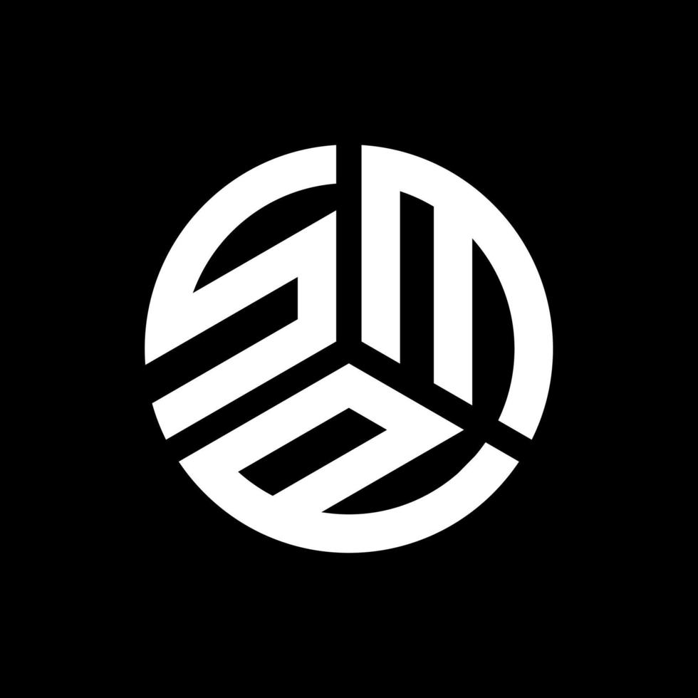 création de logo de lettre smp sur fond noir. concept de logo de lettre initiales créatives smp. conception de lettre smp. vecteur