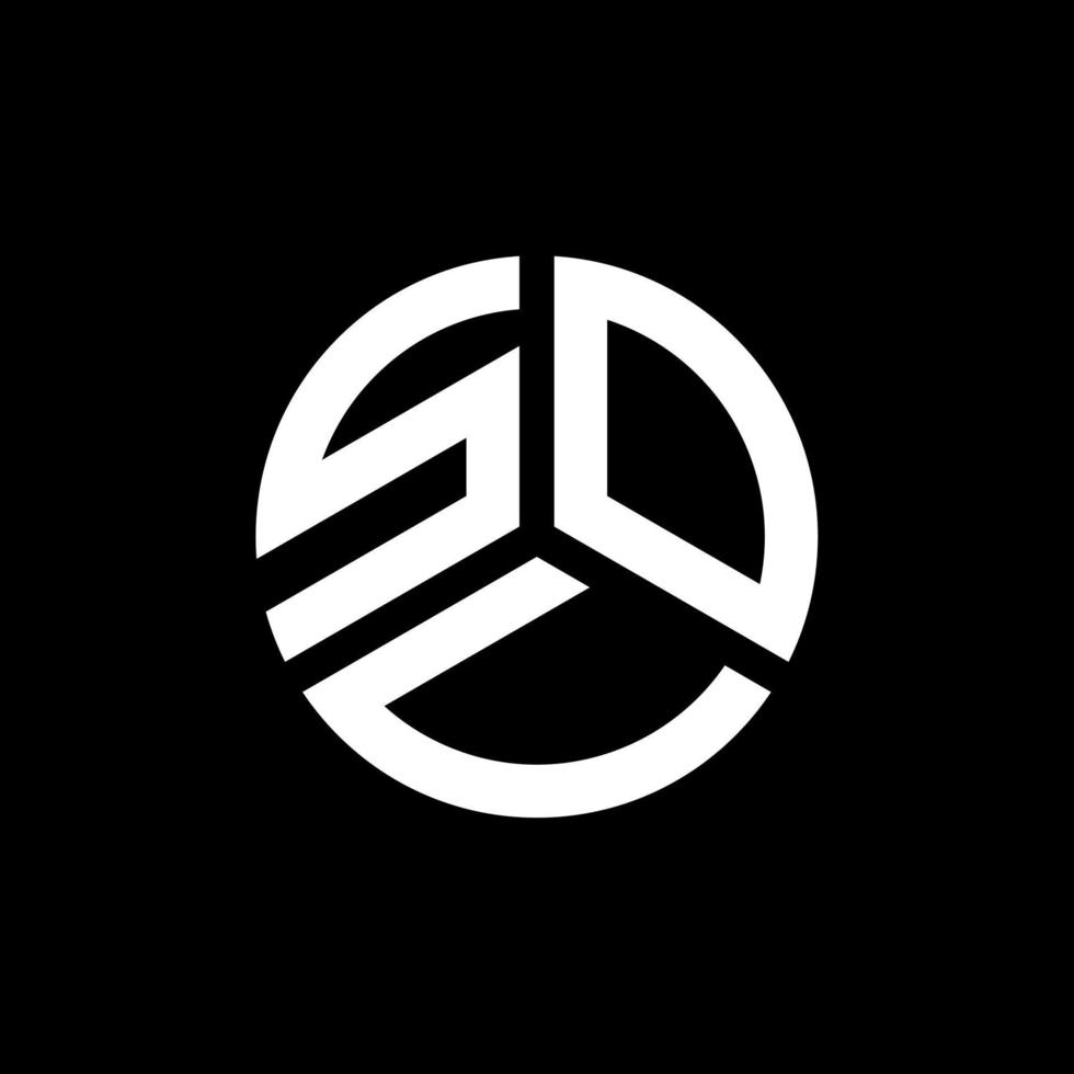 création de logo de lettre sov sur fond noir. concept de logo de lettre initiales créatives sov. conception de lettre sov. vecteur