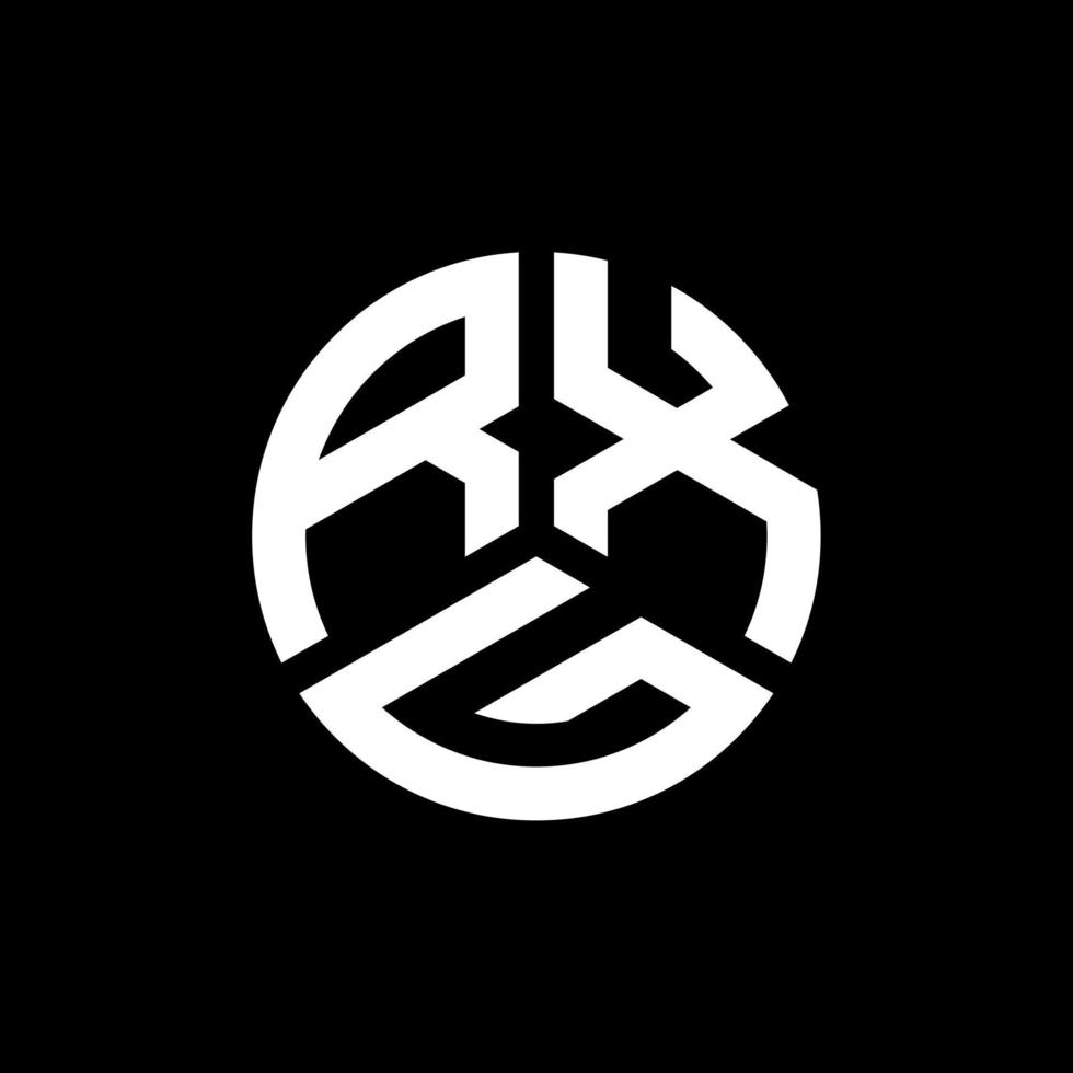 création de logo de lettre rxg sur fond noir. concept de logo de lettre initiales créatives rxg. conception de lettre rxg. vecteur