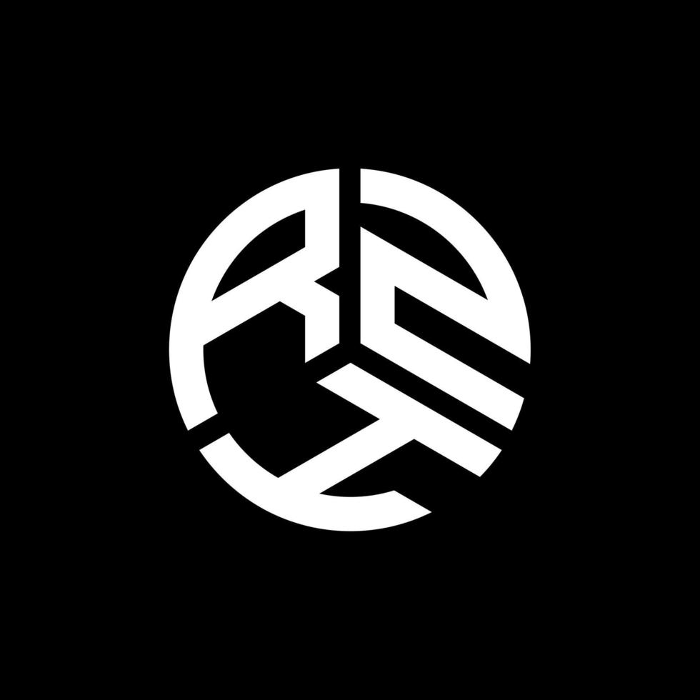 création de logo de lettre rzg sur fond noir. concept de logo de lettre initiales créatives rzg. conception de lettre rzg. vecteur