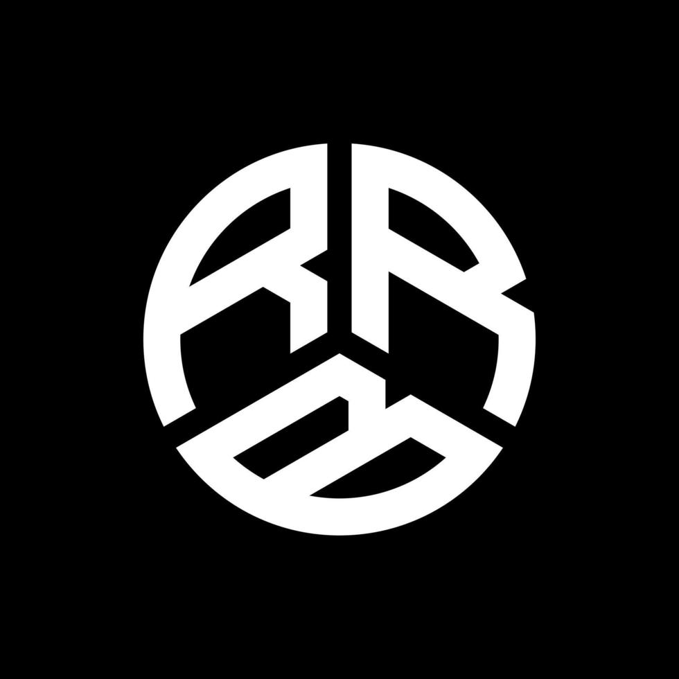 création de logo de lettre rrb sur fond noir. concept de logo de lettre initiales créatives rrb. conception de lettre rrb. vecteur