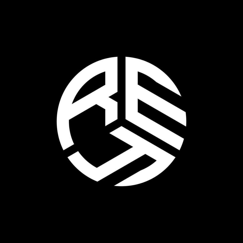 création de logo de lettre rey sur fond noir. concept de logo de lettre initiales créatives rey. conception de lettre rey. vecteur