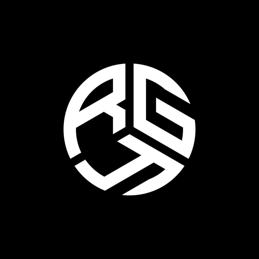 création de logo de lettre rgy sur fond noir. concept de logo de lettre initiales créatives rgy. conception de lettre rgy. vecteur