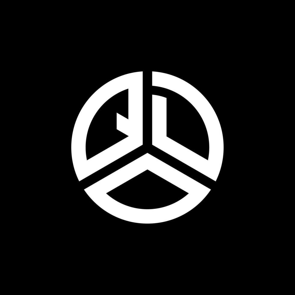 création de logo de lettre qdo sur fond noir. concept de logo de lettre initiales créatives qdo. conception de lettre qdo. vecteur