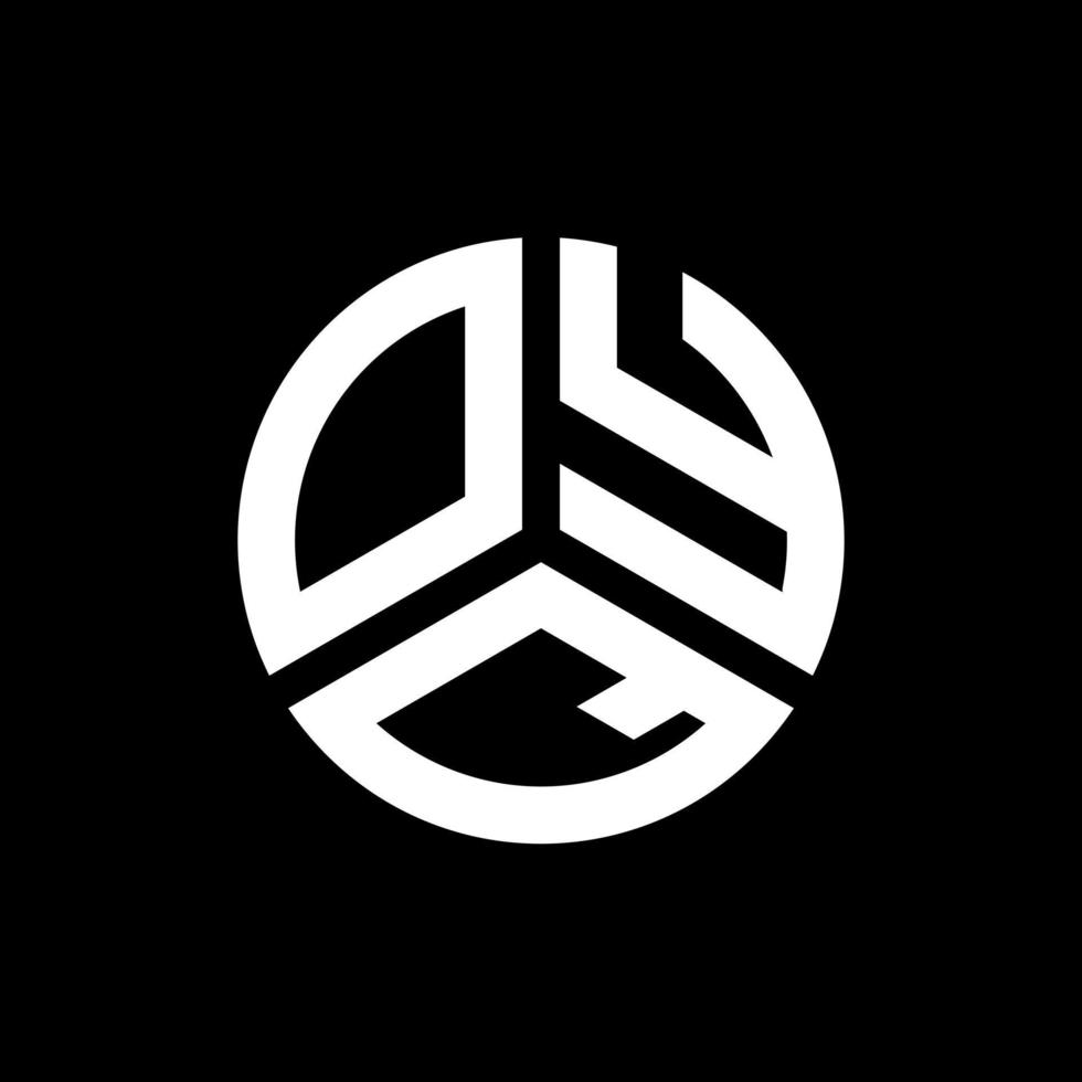 création de logo de lettre oyq sur fond noir. concept de logo de lettre initiales créatives oyq. conception de lettre oyq. vecteur