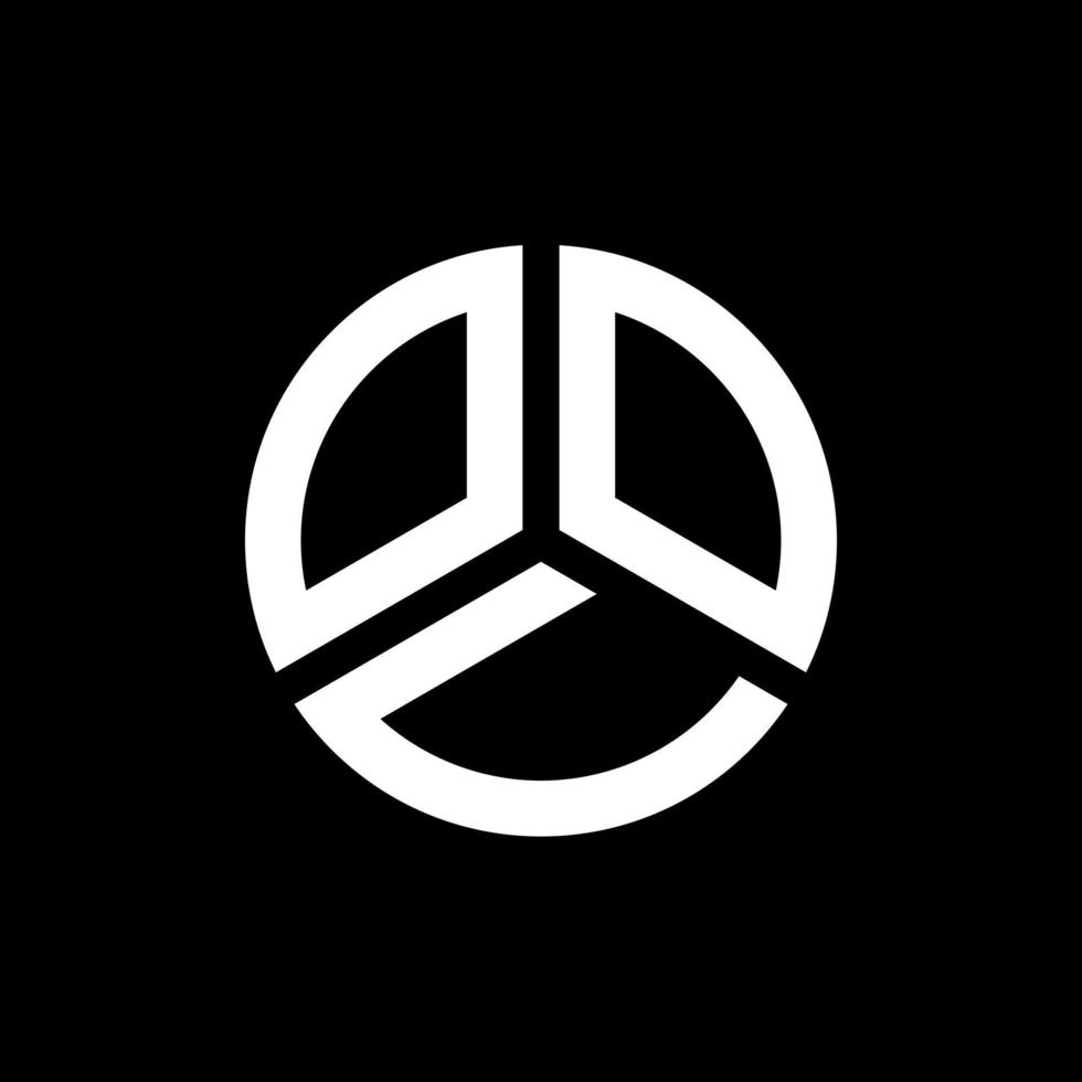création de logo de lettre oov sur fond noir. concept de logo de lettre initiales créatives oov. conception de lettre oov. vecteur