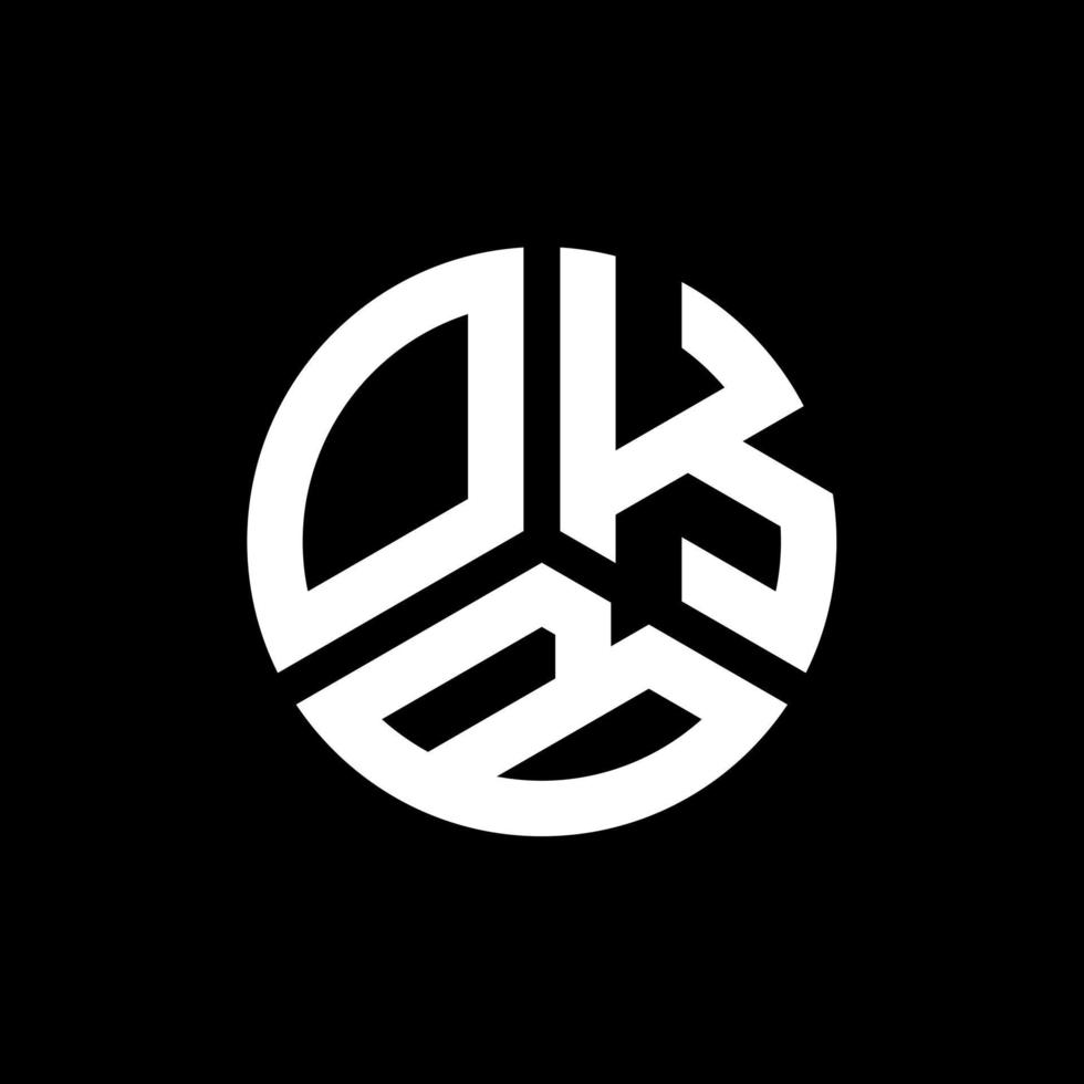 création de logo de lettre okb sur fond noir. concept de logo de lettre initiales créatives okb. conception de lettre okb. vecteur