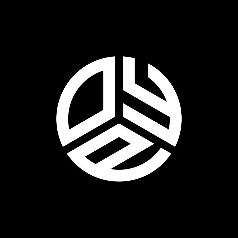 création de logo de lettre oyp sur fond noir. concept de logo de lettre initiales créatives oyp. conception de lettre oyp. vecteur