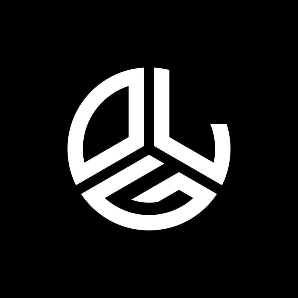 création de logo de lettre olg sur fond noir. concept de logo de lettre initiales créatives olg. conception de lettre olg. vecteur