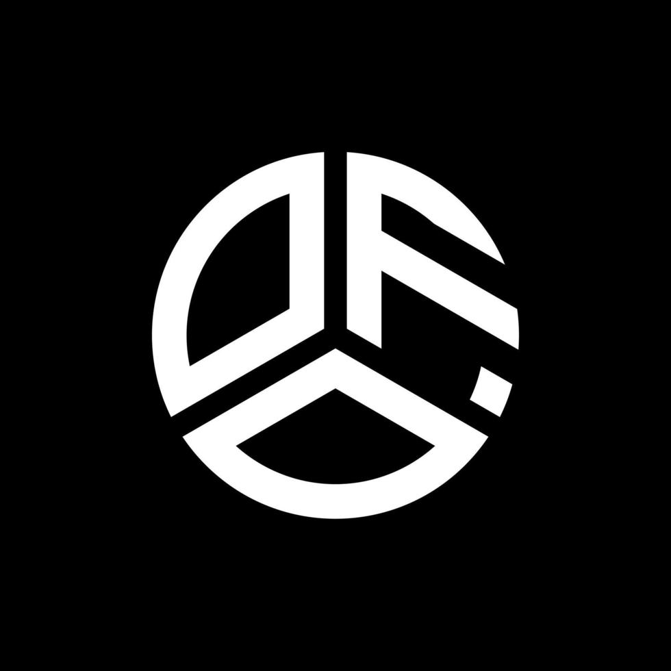 création de logo de lettre ofo sur fond noir. concept de logo de lettre initiales créatives ofo. conception de lettre ofo. vecteur