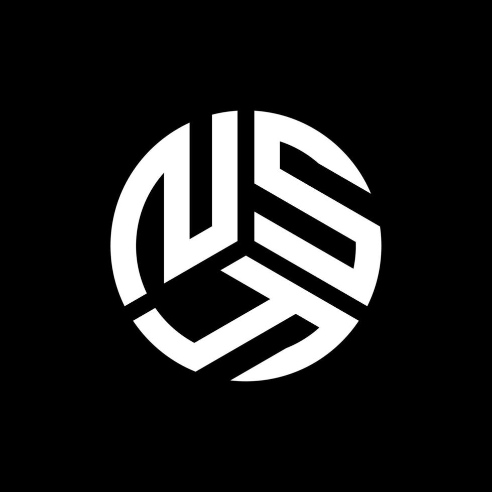 création de logo de lettre nsy sur fond noir. concept de logo de lettre initiales créatives nsy. conception de lettre nsy. vecteur