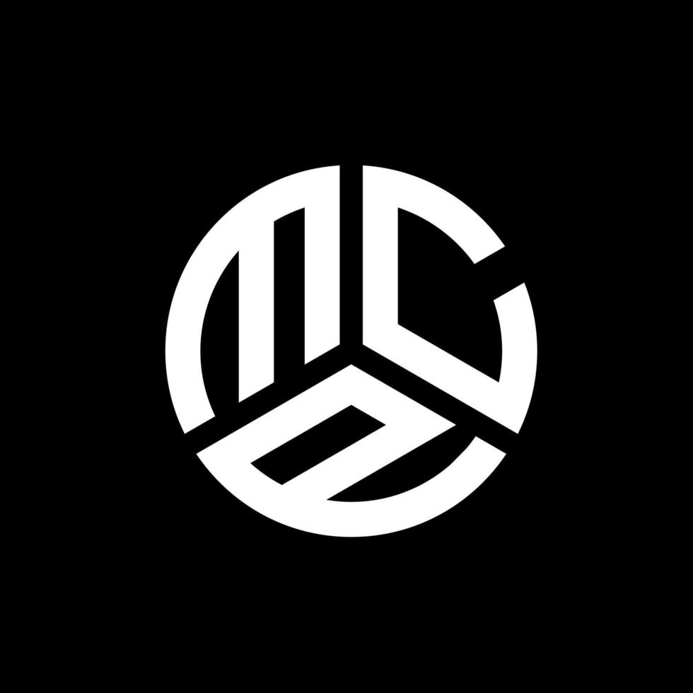 création de logo de lettre mcp sur fond noir. concept de logo de lettre initiales créatives mcp. conception de lettre mcp. vecteur
