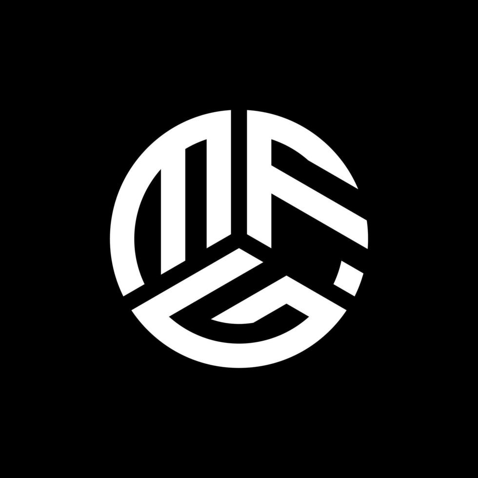 création de logo de lettre mfg sur fond noir. concept de logo de lettre initiales créatives mfg. conception de lettre mfg. vecteur