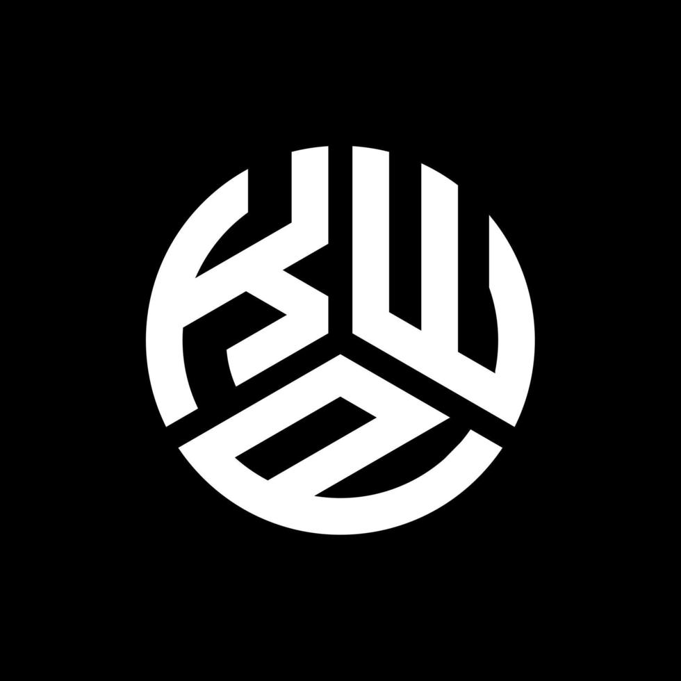 création de logo de lettre printkwp sur fond noir. concept de logo de lettre initiales créatives kwp. conception de lettre kwp. vecteur