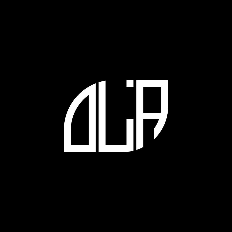 création de logo de lettre ola sur fond noir. concept de logo de lettre initiales créatives ola. conception de lettre ola. vecteur