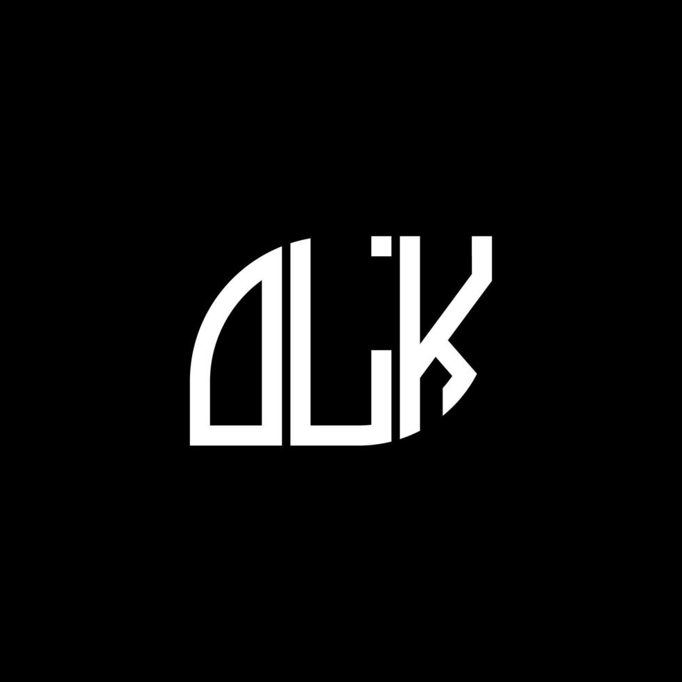 création de logo de lettre olk sur fond noir. concept de logo de lettre initiales créatives olk. conception de lettre d'olk. vecteur